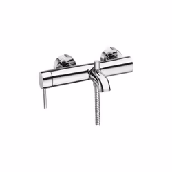 Le robinet monocommande bain-douche LANTA de ROCA a une forme cylindrique et un inverseur automatique. Il est monté sur étagè ...