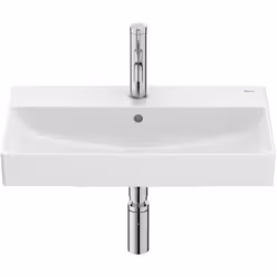 Le lavabo compact en porcelaine à suspendre ou à poser appartient à la collection ONA de ROCA. De forme rectangulaire, le lav ...