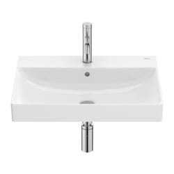 Lavabo mural Ona en Fineceramic avec jeu de fixations, 600x460 mm, blanc brillant