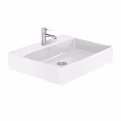 Lavabo mural avec trop-plein trou pour mitigeur matériau : Fineceramic avec plage de dépose dimensions : 600 × 490 × 120 mm v ...