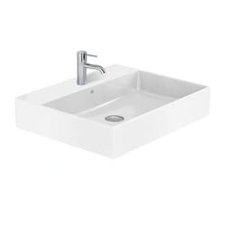Roca - Inspira - Lavabo 600x490 mm, avec trop-plein, trou pour robinetterie, blanc A32752C000