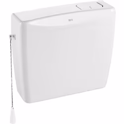 Cisterna alta/semi alta de plástico de doble descarga 3/6 L para inodoro de tanque alto UNIVERSAL de Roca Sanitarios. Incluye ...