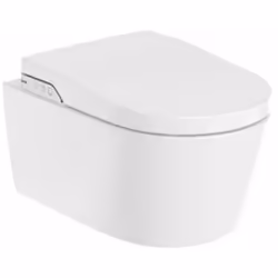 Ensemble de WC suspendu, lunette et abattant sortie horizontale installation suspendue fonction Softclose technologie sans br ...