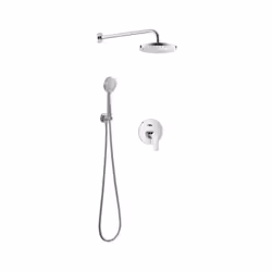 L' ensemble de douche encastré de base ROCA MONODÍN-N comprend une pomme de douche Rainsense de 200x200m, la douchette à main ...
