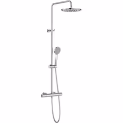Columna termostática para ducha VICTORIA-T de Roca Sanitarios . Incluye rociador de ø 250 mm, ducha de mano de ø 100 mm de 3 ...