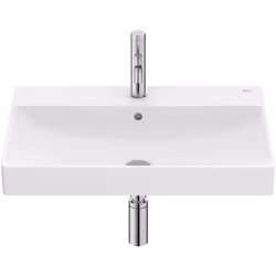 Présentation Lavabo mural fineceramic "Ona"avec jeu de fixations 650 x 460 mm - Blanc mat. La céramique offre une surface écl ...