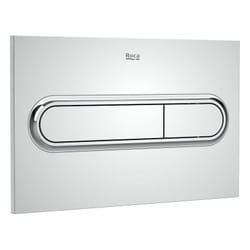 Roca - PL1 dual (une) Plaque d'actionnement encastrée double Couleur : chromé brillant