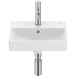 Roca - Lave-mains compact en fineceramic 'Ona' avec jeu de fixations 400 x 320 mm - blanc mat