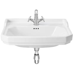 Roca - Lavabo carmen mural ou sur colonne (en option) - 650x480mm - blanc brillant