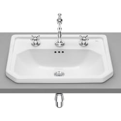 Vasque carmen à encastrer - 600x450mm - blanc brillant - 3 trous de robinetterie Roca A3270A5003