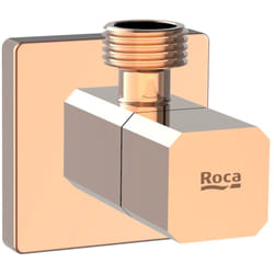 Roca - A5251707RG aqua Square Llave de Corte 1/2' 1/2' Válvula Cerámica Oro Rosa - ref: A5251707RG