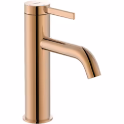 ONA mitigeur de lavabo monotrou corps lisse, avec vidage clic-clac, ouverture sur l'eau froide rose or Caractéristiques techn ...