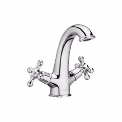 ROCA présente le robinet de lavabo à deux poignées de la collection CARMEN. Un robinet avec vidage clic-clac, au design vinta ...