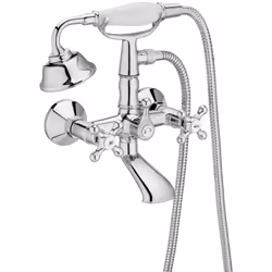 ROCA présente le robinet de baignoire/douche à deux poignées de la collection CARMEN . Un robinet au design vintage qui appor ...