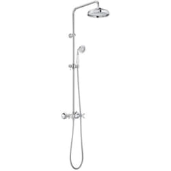 Roca - Carmen - Ensemble de douche avec mitigeur, diamètre 22 cm, 1 jet, chrome A5A974BC00