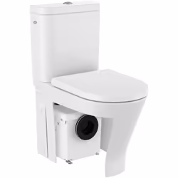 Le WC complet compact ROUND D-Trit avec broyeur sanitaire fait partie de la collection THE GAP de ROCA . De forme ronde, le W ...