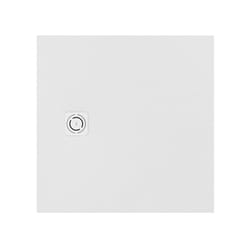 Receveur de douche extra plat en Stonex® 'Terran-N'+Grille 'Twist'-900x900mm - Blanc