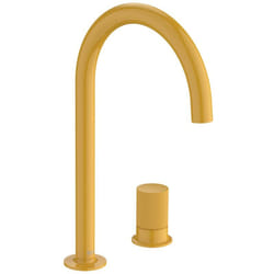 Roca - A5A3D3FP10 nu Grifo Monomando Lavabo con Maneta de Repisa Maneta Stripes Amarillo Miel - ref: A5A3D3FP10