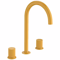 Mezclador bimando para lavabo con manetas Stripes de repisa. Incluye enlaces de alimentación flexibles. Desagüe click-clack d ...