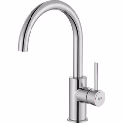 ONA Mitigeur lavabo “L” avec poignée latérale corps lisse avec flexibles d’alimentation Caractéristiques techniques Bec mobil ...