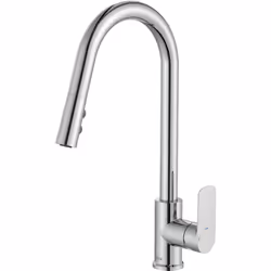 ROCA Cala Mitigeur évier monotrou à bec tube mobile et douchette extractible 2 fonctions, livré avec flexibles d’alimentation ...