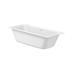 Roca - Baignoire rectangulaire à encastrer ona 277L en Stonex avec vidage et siphon