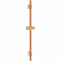 Barre de douche hauteur 700 mm avec support de douchette coulissant. Installation murale. Diamètre tube 21 mm. Finition rose  ...
