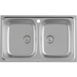Roca - A872801A01 victoria Fregadero 2 Cubetas 80 cm Acero Inoxidable - ref: A872801A01