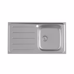 Fregadero de 1 cubeta de Escurridor Izquierda 80cm Acero Inoxidable de la serie VICTORIA fabricado por Roca Sanitarios . Incl ...