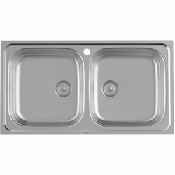 L' évier de cuisine VICTORIA de ROCA est doté de deux cuves et comprend un robinet de 3 1/2" et des drains. Tous les éléments ...