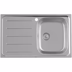 Fregadero de 1 cubeta de Escurridor Izquierda 90cm Acero Inoxidable de la serie VICTORIA fabricado por Roca Sanitarios . Incl ...