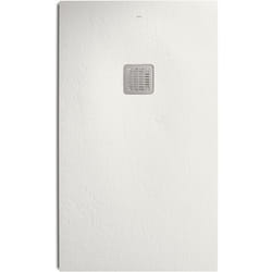 Roca - Receveur de douche polo+ résine Stonex antidérapant et découpable - Avec grille - Blanc mat 140x90cm