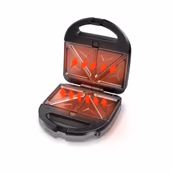 Aigostar 30JVU gaufrier et appareil à croque-monsieur 750 W Noir