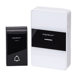 Aigostar - sonnette de porte digitale sans fil fonctionnant sur batterie IP44 porte de bureau 150M blanc