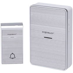 Aigostar - sonnette de porte digitale sans fil fonctionnant sur batterie IP44 porte de maison ou de bureau 150M argent