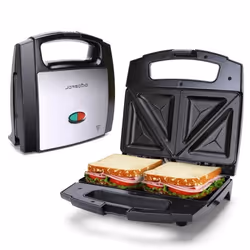 Aigostar Lamo - Grill à sandwichs croque-monsieurs 0% BPA. 800W plaques triangulaires antiadhérantes.