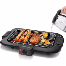 Aigostar Tasty - Gril barbecue 0% BPA électrique d’intérieur sans fumée. 2000W thermostat grande surface de cuisson.