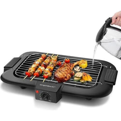 Aigostar Tasty - Gril barbecue 0% BPA électrique d’intérieur sans fumée. 2000W thermostat grande surface de cuisson.