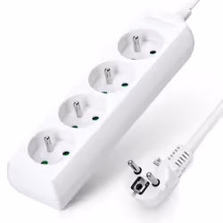 Aigostar - Multiprise 4 prises 16A 2P+T. Câble rallonge 5m sécurité enfant.