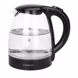 Aigostar 30GOM, 1,7 L, 2200 W, Noir, Transparent, Verre, Plastique, Sans fil