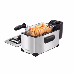 Aigostar 30HEZ, Friteuse, 3 L, Unique, Noir, Acier inoxydable, Rotatif, Autonome