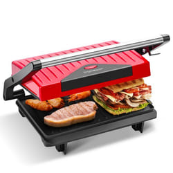 Aigostar Warme - Grill plancha presse à paninis appareil à sandwichs 0% BPA 700W. Antiadhérant. Design exclusif.