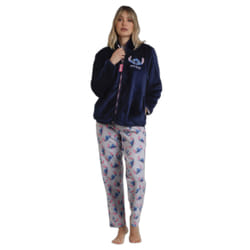 Peignoir chaud manches longues femme Disney Stitch Faces
