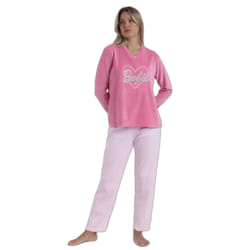 Pyjama manches longues femme Barbie Love