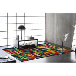 Naf Naf - Tapis moderne multicolore plat graphique Cromis Multicolore 160x230