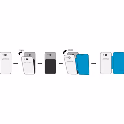 Primux PTCOVOM4B coque de protection pour téléphones portables Folio porte carte Bleu