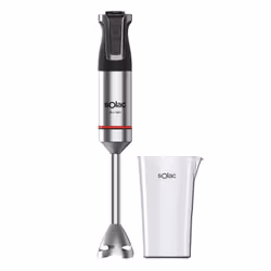 Solac Pro 1501, Mélangeur par immersion, Pileur de glace, 1500 W, Noir, Acier inoxydable