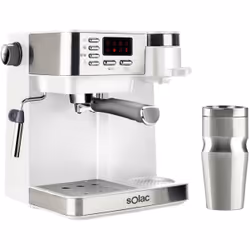 Solac CE4497, Machine à expresso, 1,2 L, Café moulu, 850 W, Blanc