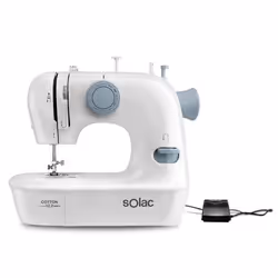 Solac Cotton 12.2, Blanc, Machine à coudre automatique, coudre, Étape 4, Foie, Rotatif, Électromécanique