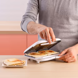 Solac Buon Sandwich II gaufrier et appareil à croque-monsieur 750 W Blanc - Vue supplémentaire 4
